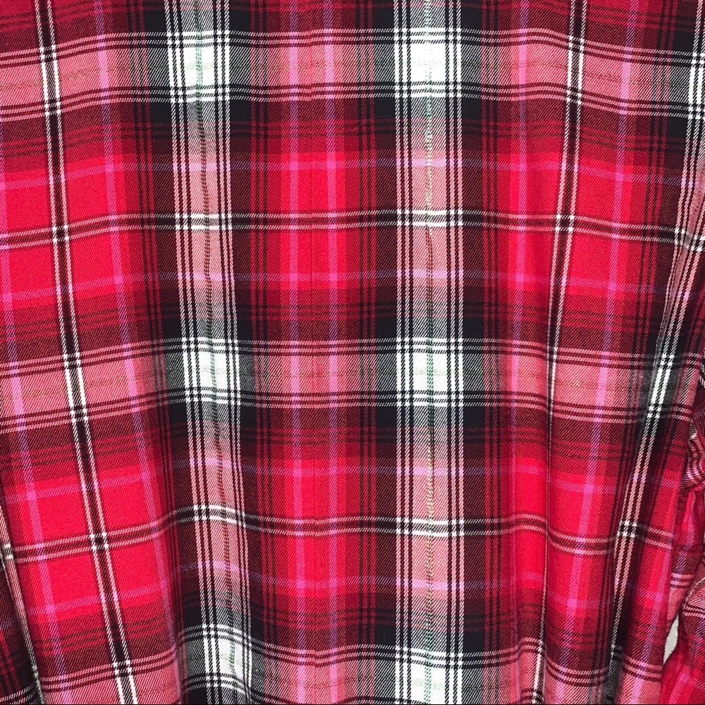 Victoria’s Secret Red Plaid Flannel Sleep Romper Silver Threads Sz Small NEW - Picture 7 of 12